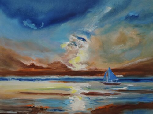 Sunset Sail von Jenny Lee, Malerei kaufen auf Singulart