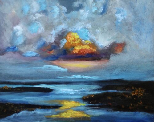 Tropical Night Lights di Jenny Lee, Pittura in vendita su Singulart