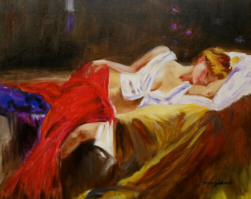 Reclining Beauty 1 de Jenny Lee, Pintura a la venta en Singulart