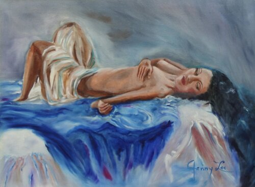 Reclining Beauty 11 by Jenny Lee, Painting for Sale on Singulart