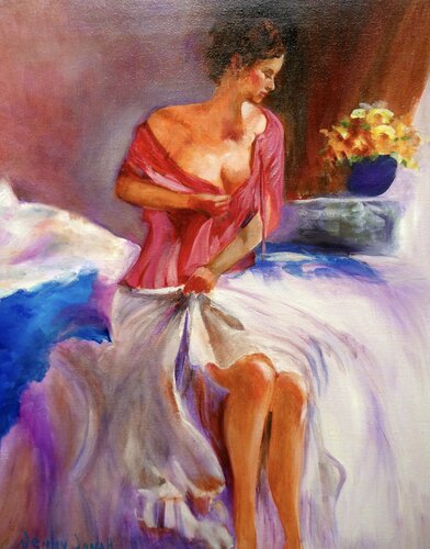 Boudoir Lady 1 von Jenny Lee, Malerei kaufen auf Singulart