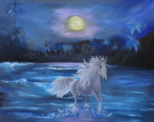 Year of the Horse  Stallion in the Moonlight Jenny Lee