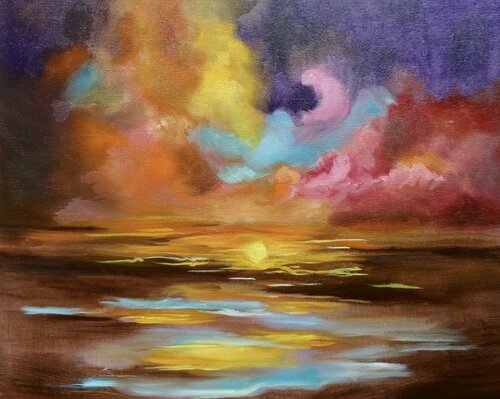 Sunset di Jenny Lee, Pittura in vendita su Singulart