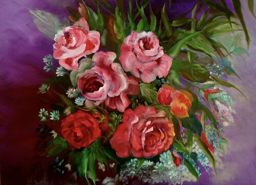 Roses von Jenny Lee, Malerei kaufen auf Singulart