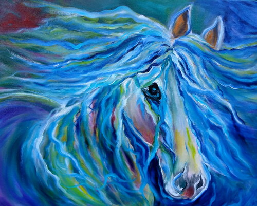 Abstract Horse van Jenny Lee, Schilderij te koop op Singulart