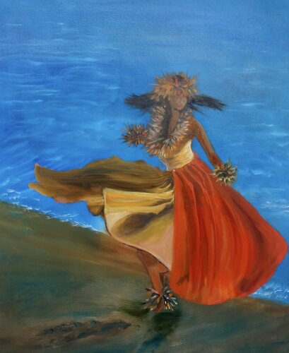 Girl on the Beach van Jenny Lee, Schilderij te koop op Singulart