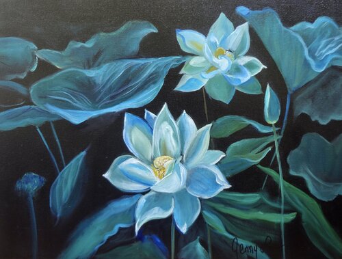 Lotus Blossoms 111 von Jenny Lee, Malerei kaufen auf Singulart