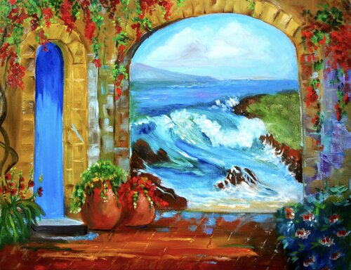 VERANDA VIEW 11 by Jenny Lee, Painting for Sale on Singulart
