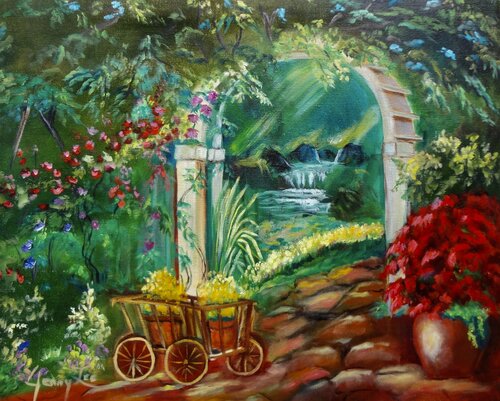Garden Trellis von Jenny Lee, Malerei kaufen auf Singulart
