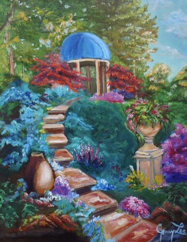 Garden Arboretum van Jenny Lee, Schilderij te koop op Singulart