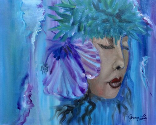 Pretty Hula di Jenny Lee, Pittura in vendita su Singulart