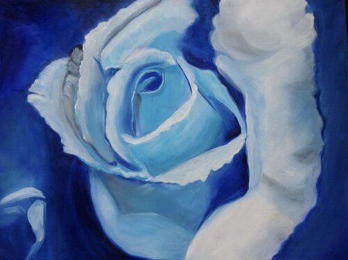 FLUFFY ROSE PETALS van Jenny Lee, Schilderij te koop op Singulart