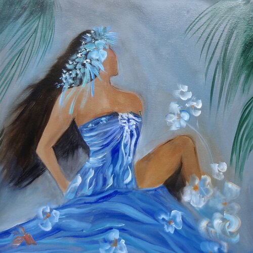 Blue Sarong Jenny Lee