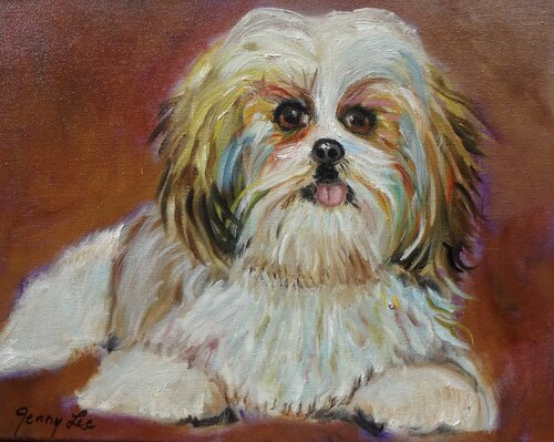 Shih-Tzu Puppy von Jenny Lee, Malerei kaufen auf Singulart