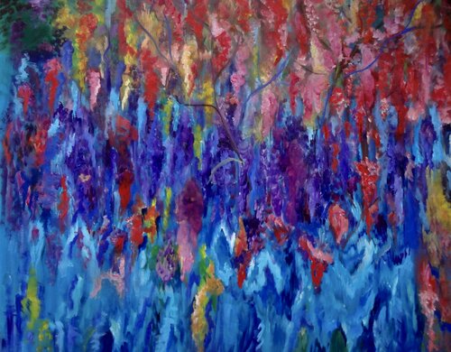 Wisteria Garden van Jenny Lee, Schilderij te koop op Singulart