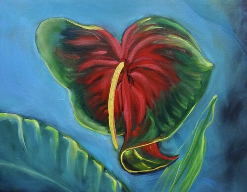 Anthurium Garden 11 di Jenny Lee, Pittura in vendita su Singulart