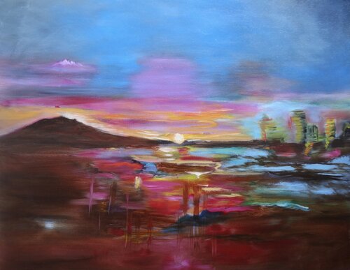 Sunrise Sunset par Jenny Lee, Peinture en vente sur Singulart