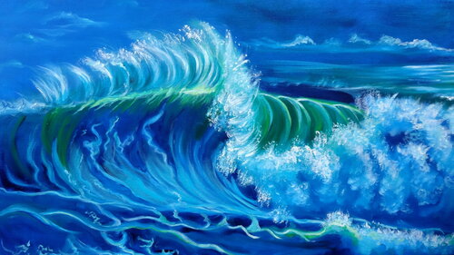 North Shore Wave Tsunami di Jenny Lee, Pittura in vendita su Singulart