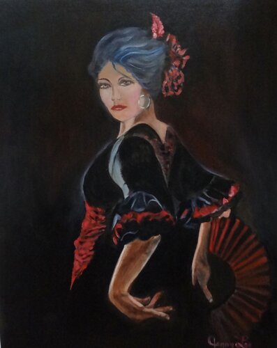Dancer Iin Black Velvet von Jenny Lee, Malerei kaufen auf Singulart