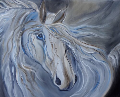 Abstract White Knight von Jenny Lee, Malerei kaufen auf Singulart
