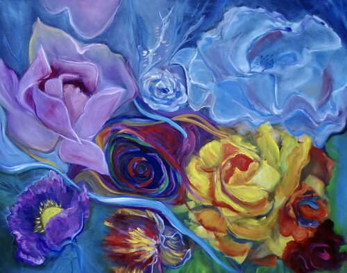 FLORAL FANTASY von Jenny Lee, Malerei kaufen auf Singulart