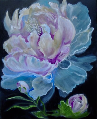 White Purity Peony de Jenny Lee, Pintura a la venta en Singulart