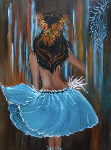Swirling Hula Hips von Jenny Lee, Malerei kaufen auf Singulart