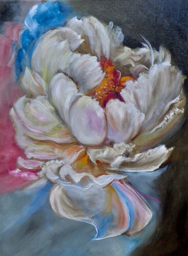 White Peony Petals de Jenny Lee, Pintura a la venta en Singulart