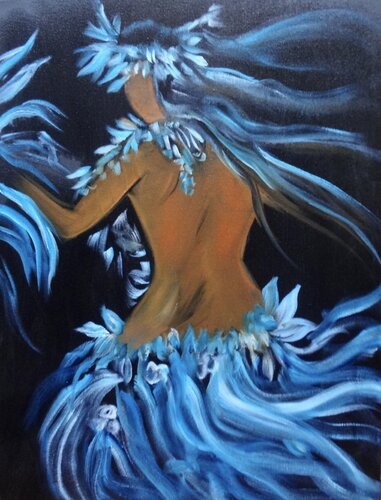 Hula Hips - Hawaii Calls van Jenny Lee, Schilderij te koop op Singulart