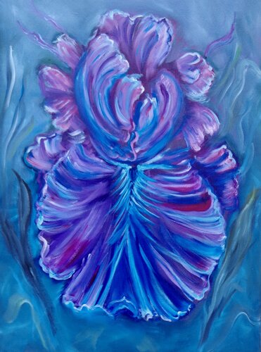 Purple Iris 11 van Jenny Lee, Schilderij te koop op Singulart