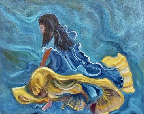 Dancer in Blue von Jenny Lee, Malerei kaufen auf Singulart