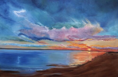 Sunset Brilliance by Jenny Lee, Painting for Sale on Singulart