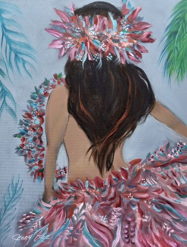 Colorful Hula Dance by Jenny Lee, Painting for Sale on Singulart