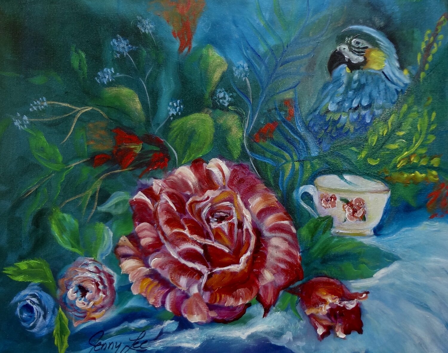 Macaw at the Tea Party Jenny Lee