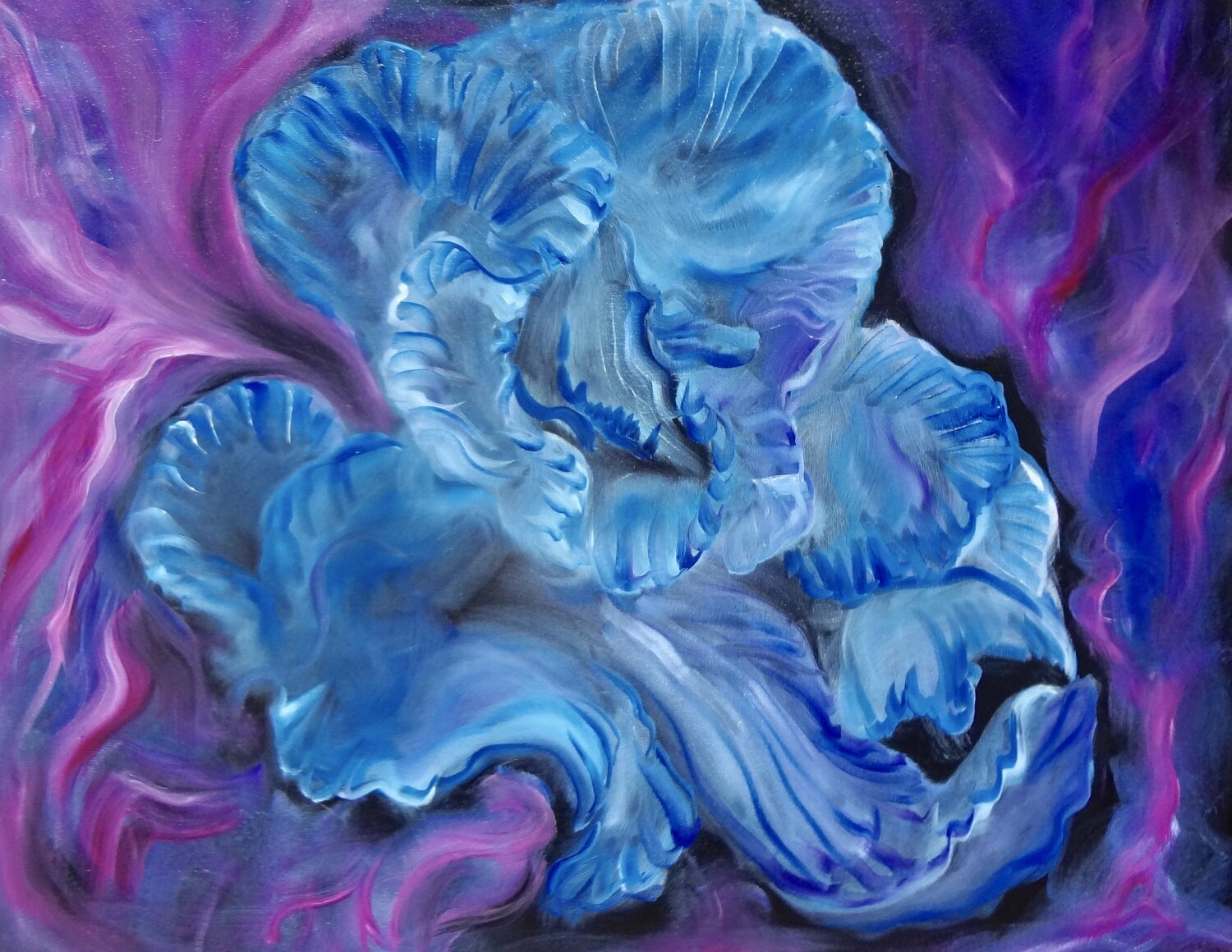 Abstract Blue Iris Jenny Lee