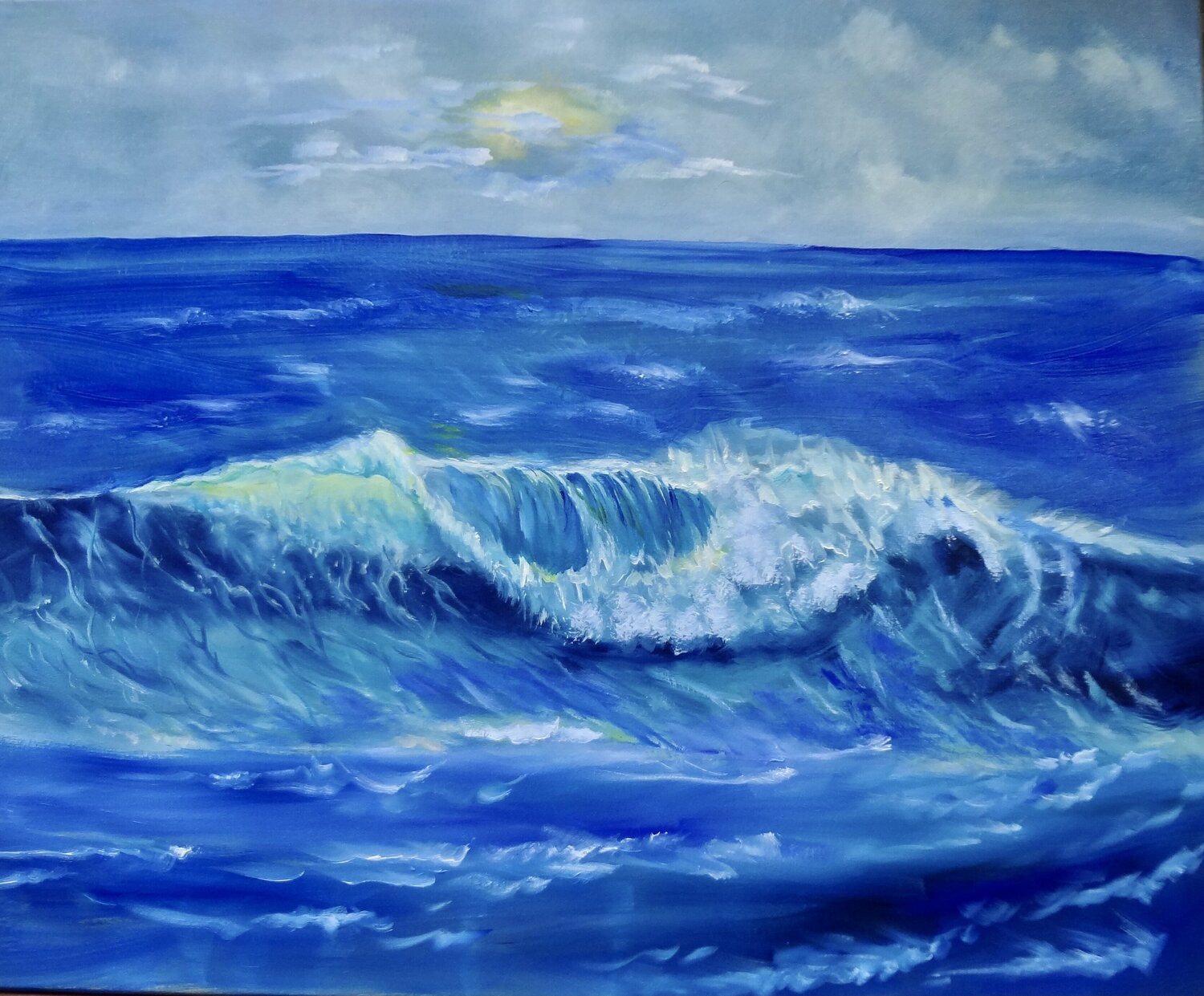 Ocean Waves by Jenny Lee (2022) : Painting Oil on Canvas - SINGULART