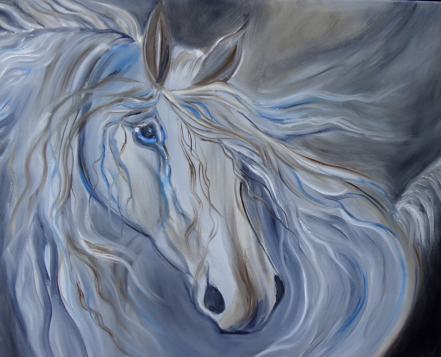 Abstract White Knight Jenny Lee