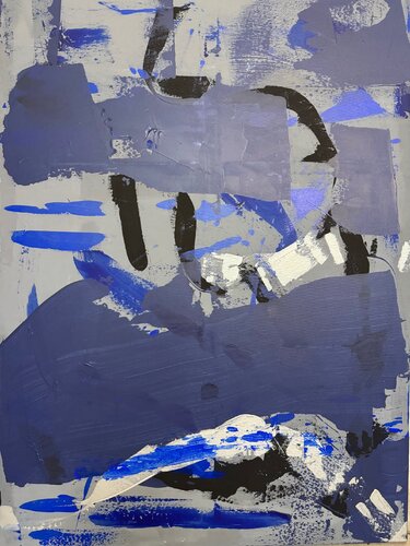 Blue Rebellion van Jennifer Tymowska, Schilderij te koop op Singulart