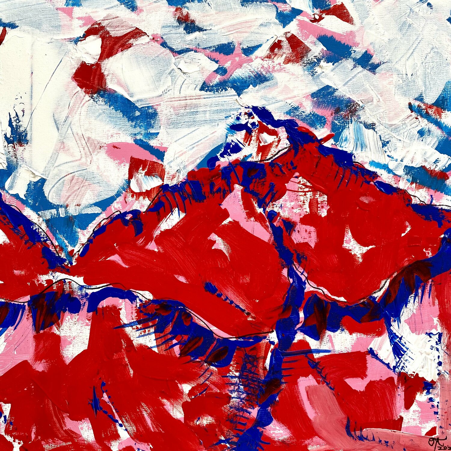 Swirl of the Mountains Jennifer Tymowska Originalgemälde zu verkaufen