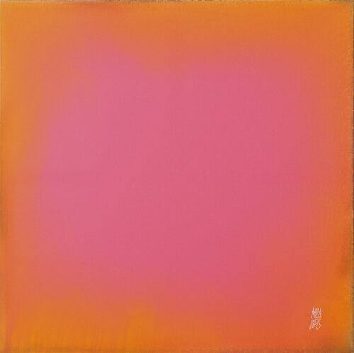 The Beginning / Exotic Pink van Mila Weis, Schilderij te koop op Singulart