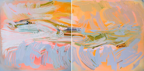 Summer Memories / Diptych von Mila Weis, Malerei kaufen auf Singulart