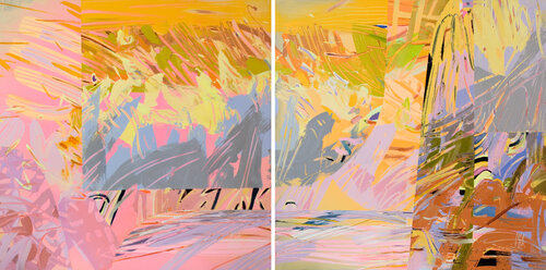 Sun Dance / Diptych von Mila Weis, Malerei kaufen auf Singulart