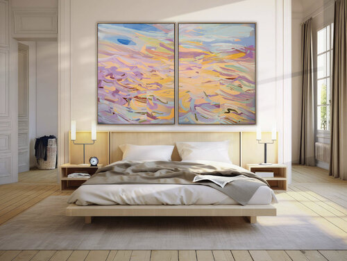 Summer Love / Diptych van Mila Weis, Schilderij te koop op Singulart