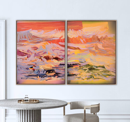Incandescent / Diptych van Mila Weis, Schilderij te koop op Singulart
