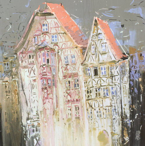 Two Frankonian Houses by Mila Weis, Painting for Sale on Singulart