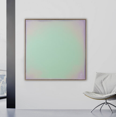 The Beginning / Soft Mint von Mila Weis, Malerei kaufen auf Singulart