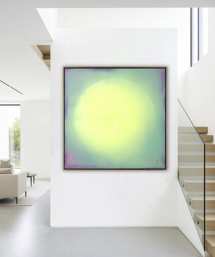 The Beginning / Green Sun von Mila Weis, Malerei kaufen auf Singulart