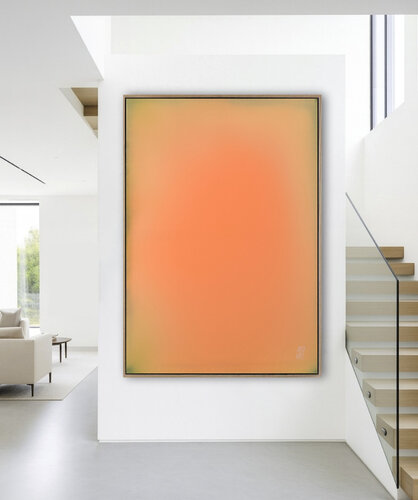 The Beginning / Happy Peach by Mila Weis, Painting for Sale on Singulart