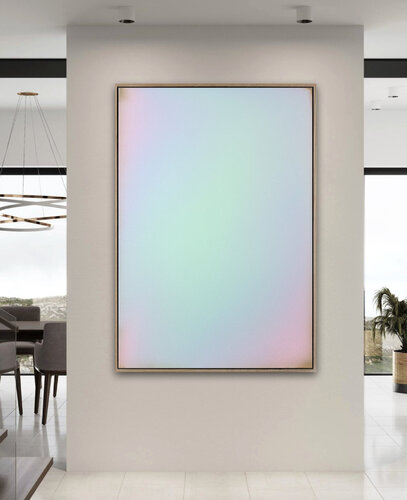 The Beginning / Aqua Blue van Mila Weis, Schilderij te koop op Singulart