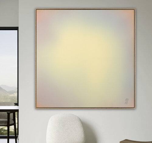 The Beginning / Light Peach von Mila Weis, Malerei kaufen auf Singulart